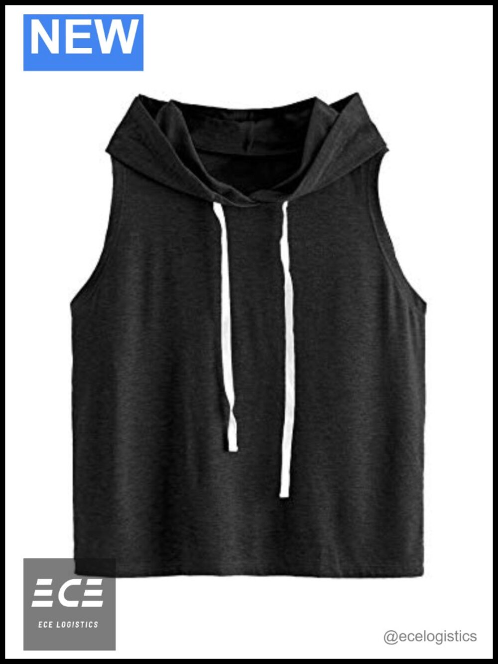 Sleeveless Hoodie Workout Tank Top Athletic Gym Muscle Shirt